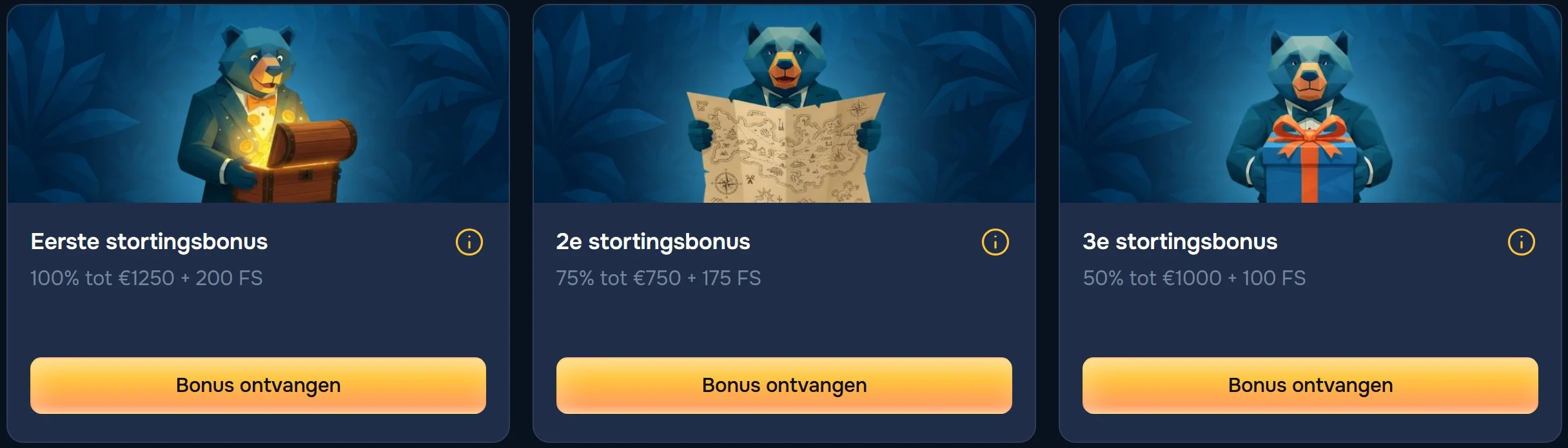 Welkomstbonus 1e Storting